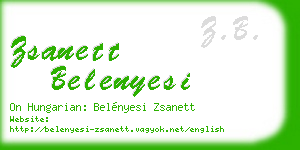 zsanett belenyesi business card